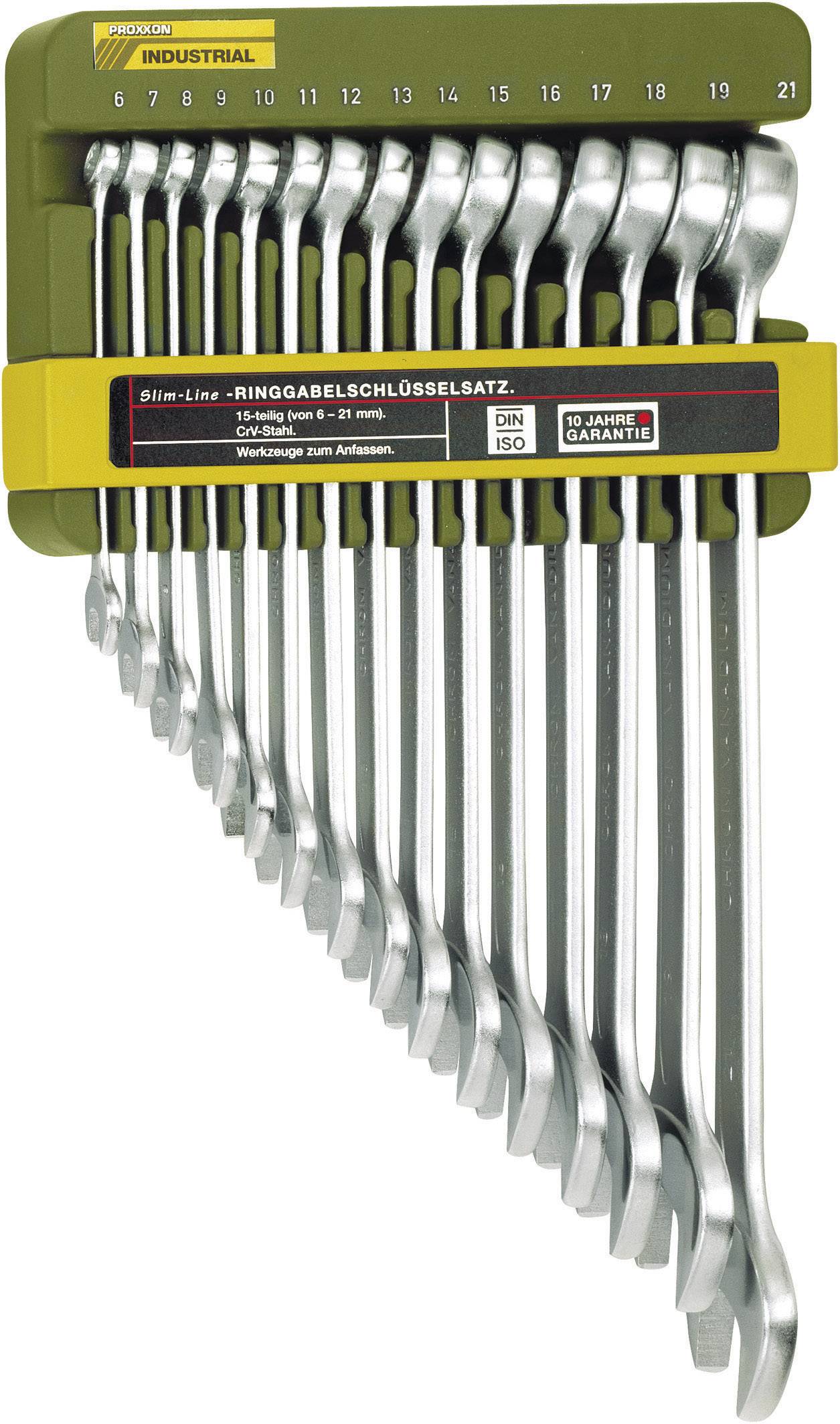 Proxxon Industrial 23821 Crowfoot wrench set 15-piece Spanner size (metric) 6 - 21 mm