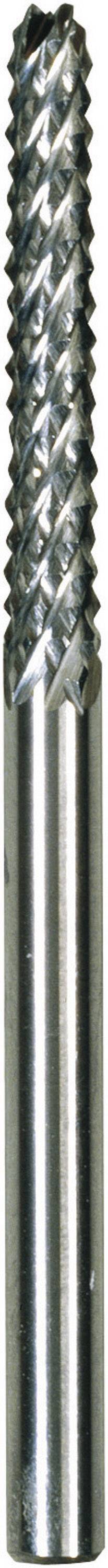 A cylindrical metal tool with a fluted tip, presumably a milling cutter, standing upright against a white background.