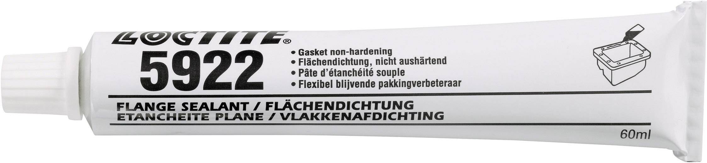 White Tube Loctite 5922 Gasket Sealant, non-hardening, 60 ml. Suitable for sealing applications in mechanical engineering.