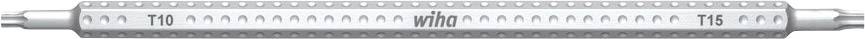 Metal rod with a ribbed surface, marked with '75', 'Winar', '16'.