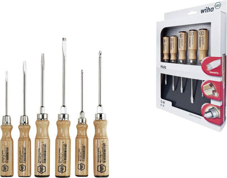 Wiha Workshop Screwdriver set 6-piece Slot, Phillips