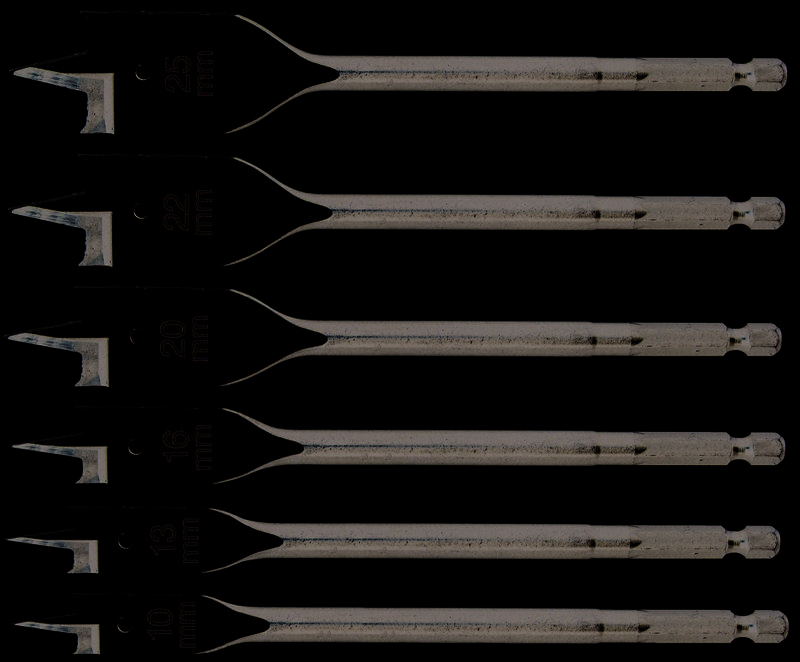 C.K T2942P Wood fraise set 6-piece 10 mm, 13 mm, 16 mm, 20 mm, 22 mm, 25 mm 1/4" (6.3 mm) 1 Set
