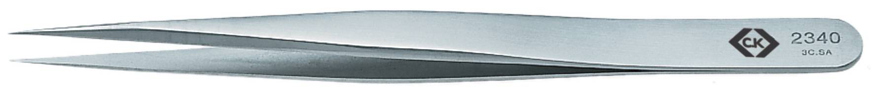 A silver tweezers with the inscription '2340' and a hexagonal logo on the side.