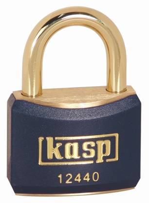 Kasp K12440BLUD Padlock 40 mm keyed to differ Gold yellow Key