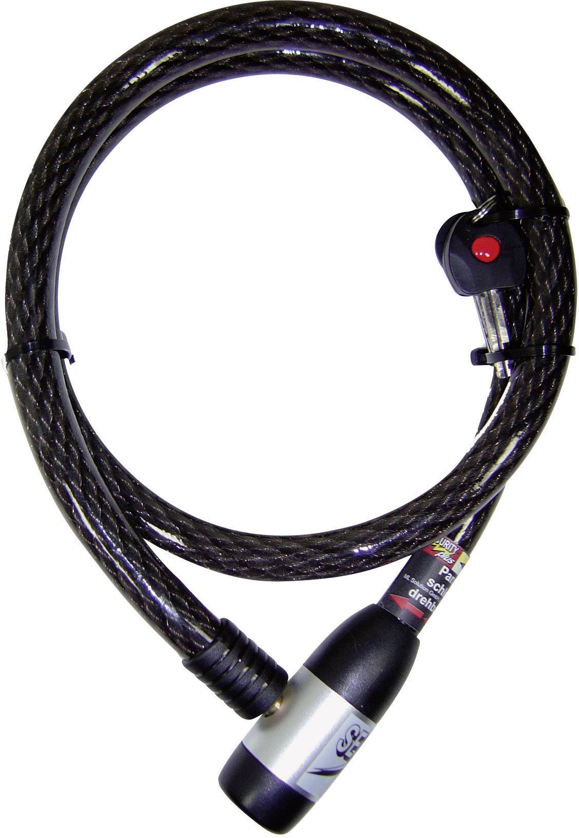 Security Plus PK 96 Steel cable lock Black Key lock