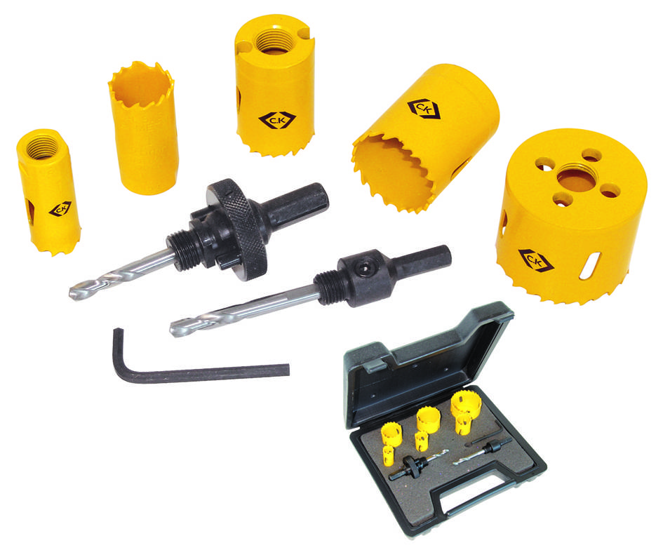 C.K 424045 Hole saw set 9-piece 16 mm, 20 mm, 25 mm, 32 mm, 38 mm, 51 mm 1 Set