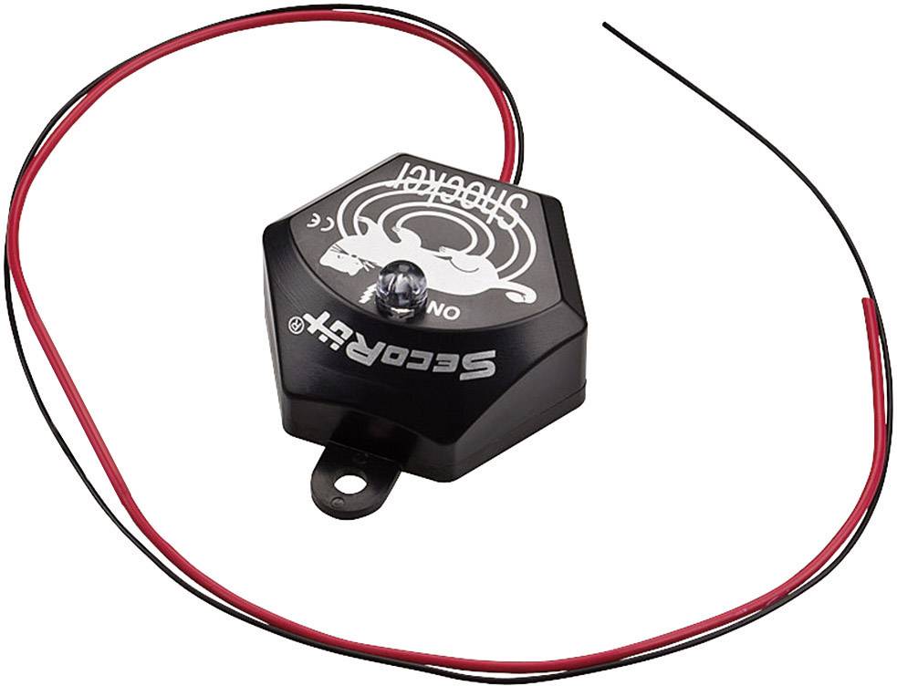 Black sensor with red and black cable, labelled 'SENSOR-FX'. Used for detection or as a switch.