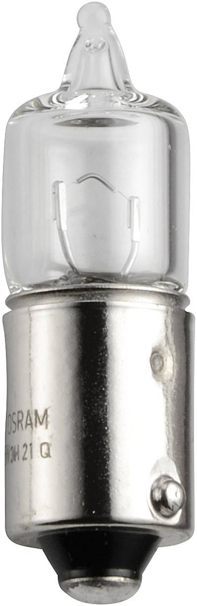 Halogen lamp with a metal base and glass enclosure.