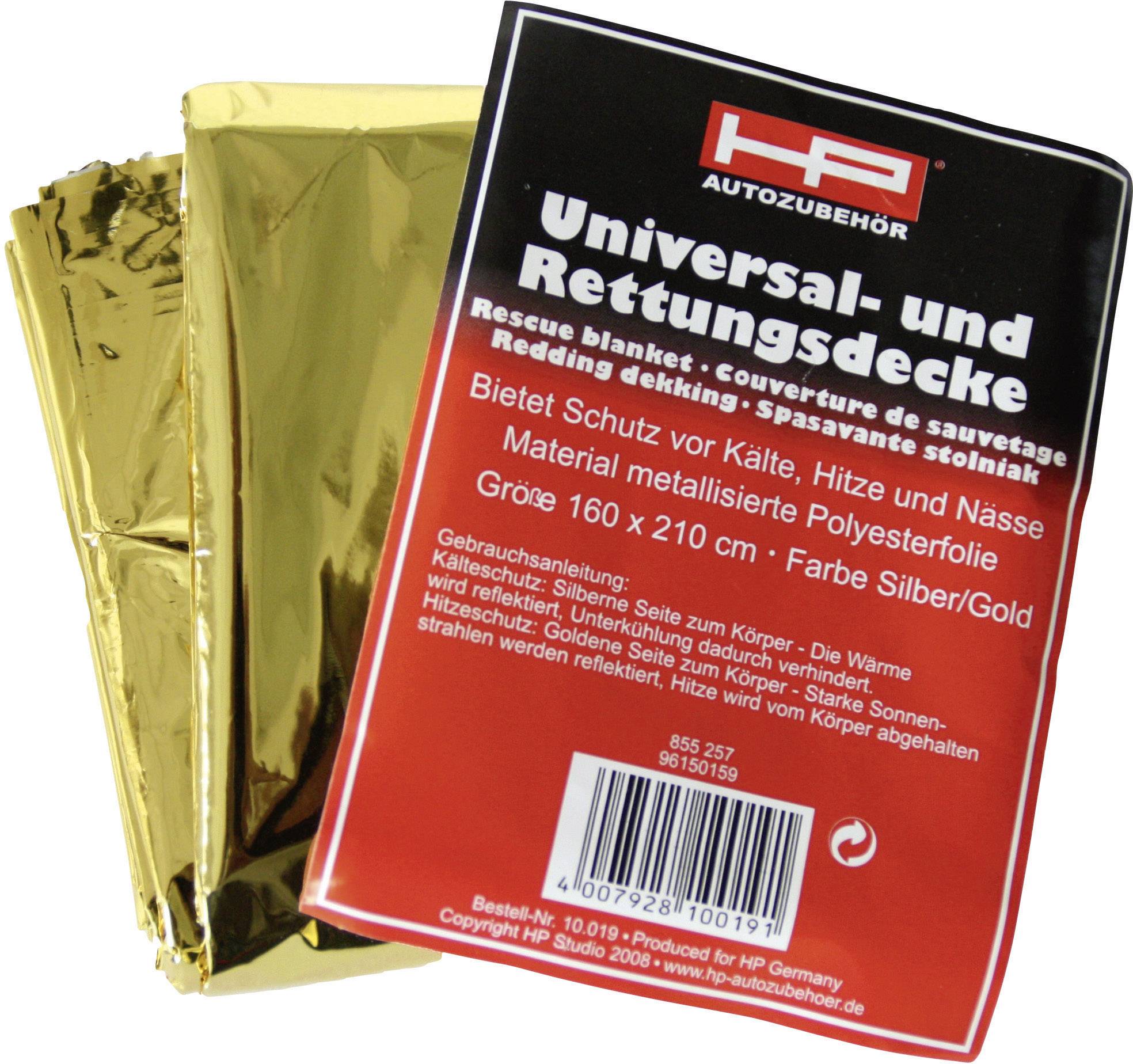 HP Autozubehör 10019 Emergency blanket (L x W) 210 cm x 160 cm 1 pc(s)
