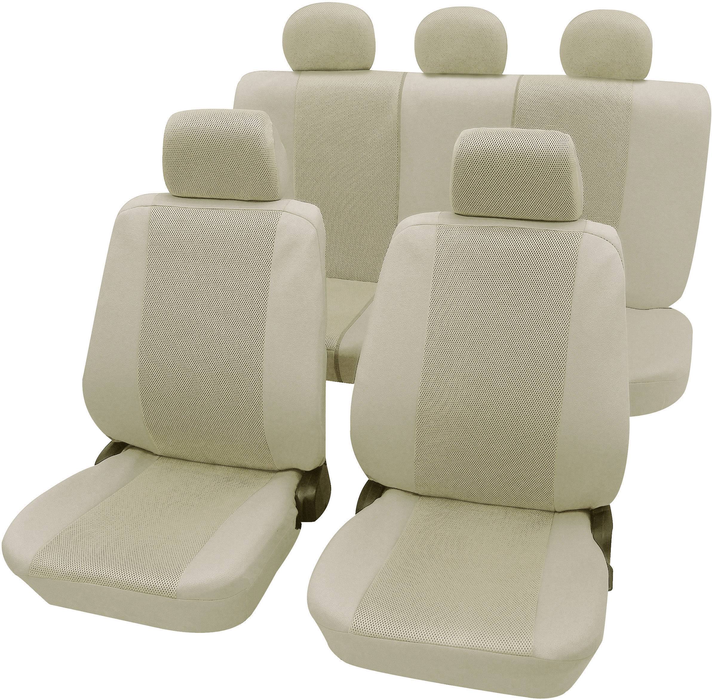 Petex 26174809 Sydney Seat covers 11-piece Polyester Beige Driver's seat, Passenger seat, Back seat