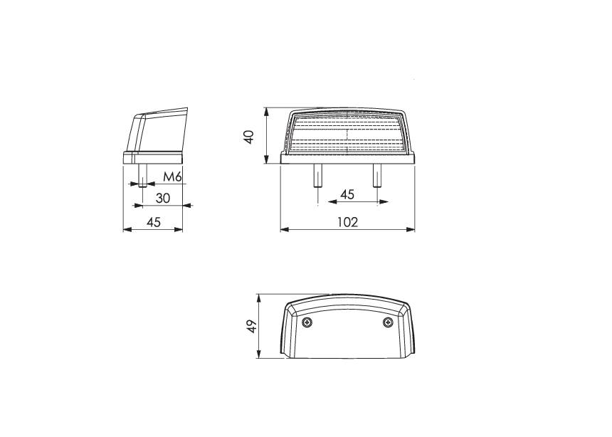 SecoRüt Number plate light Number plate light rear 12 V, 24 V