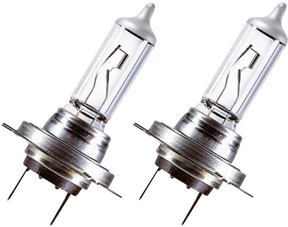 Two halogen lamps against a white background. They have a metallic base and a clear glass bulb with a visible filament.