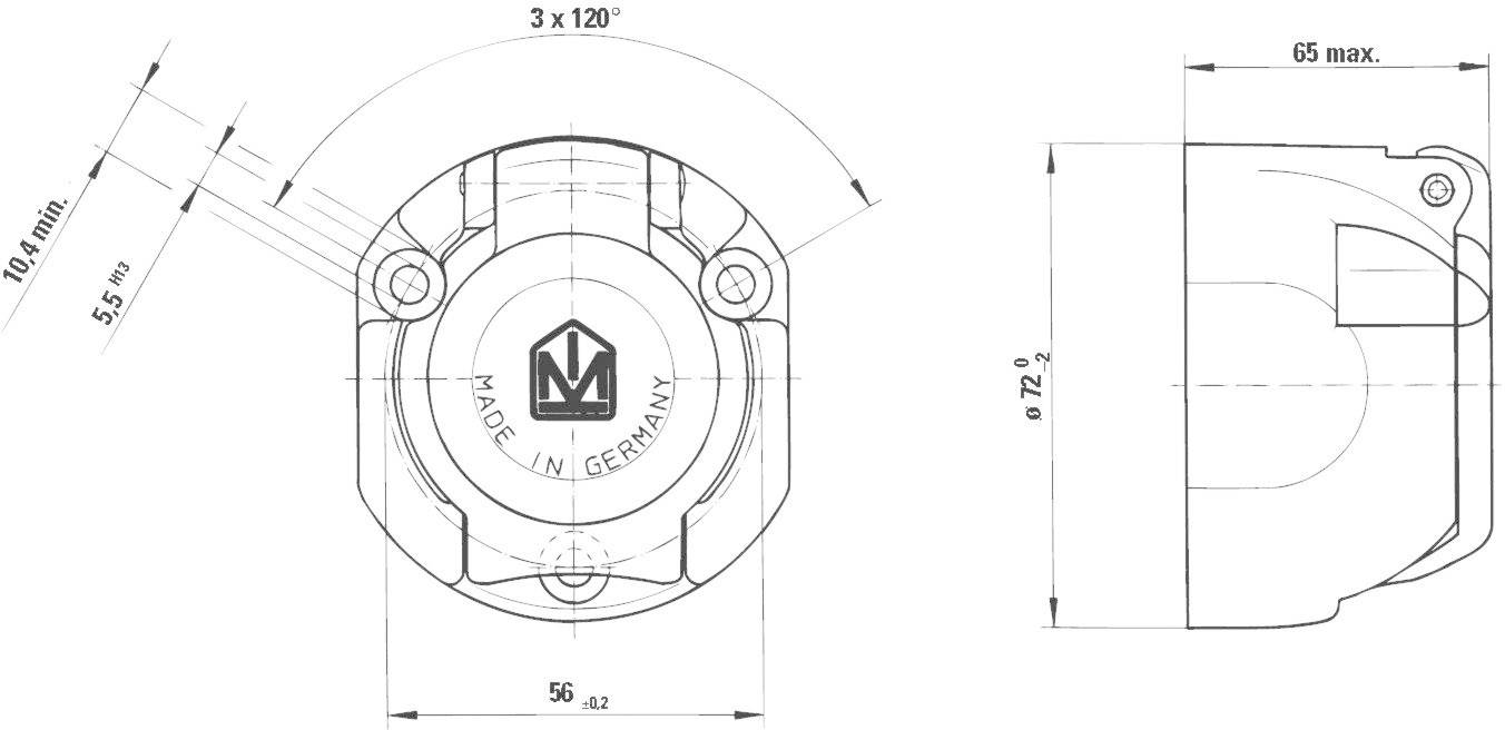 SecoRüt 20150 Trailer socket [7-pin socket - 7-pin plug] Aluminium
