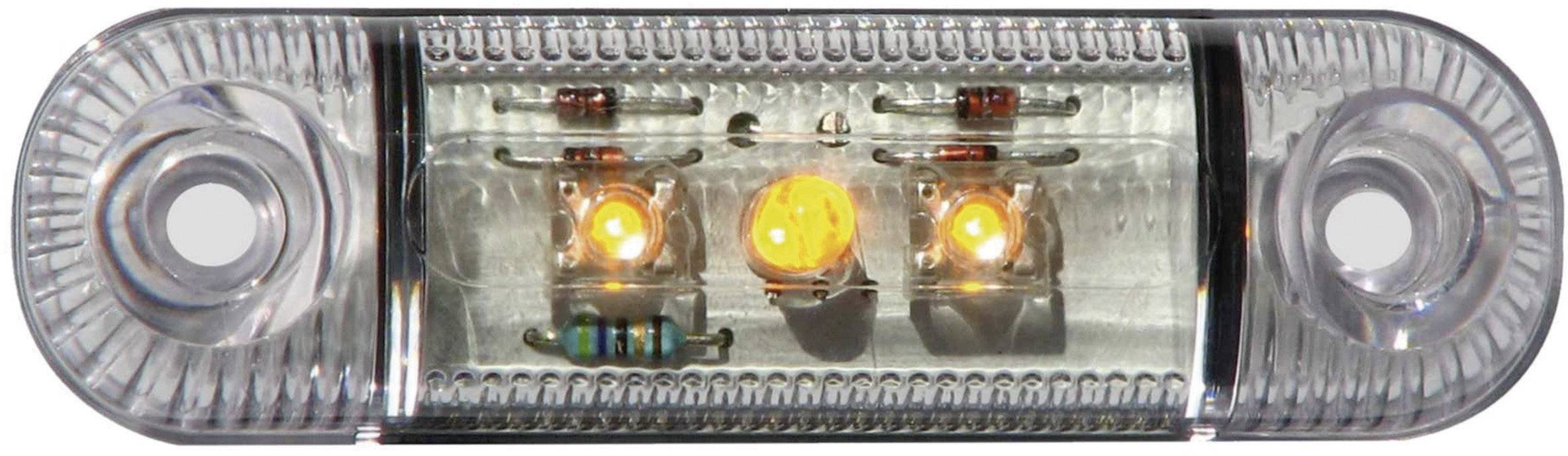 SecoRüt End outline marker Marker lateral 12 V, 24 V Orange Clear glass