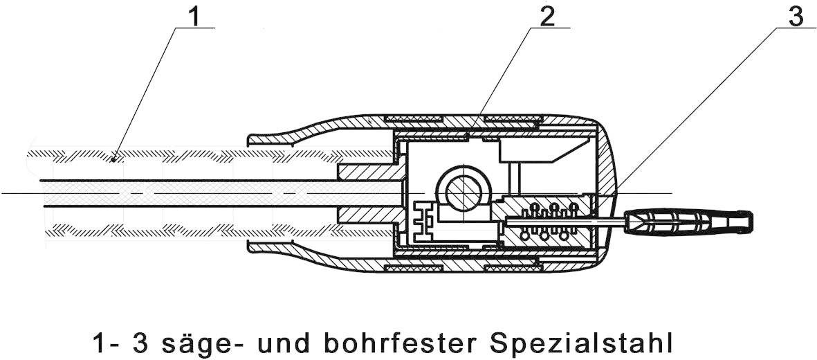 Security Plus GS 98 Chain lock Black Key lock