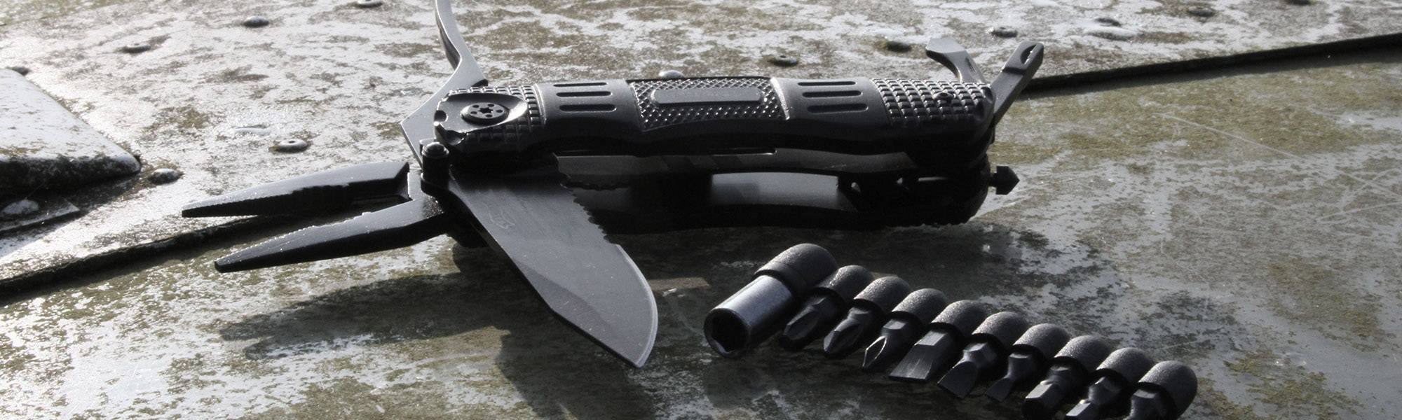 Walther MultiTacKnife MTK 5.0718 Multitool + sheath, + bit set, + clip No. of functions 18 Black