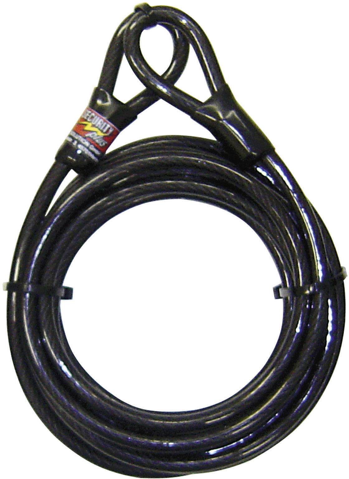 Security Plus 0290 Steel cable lock Black Padlock loops