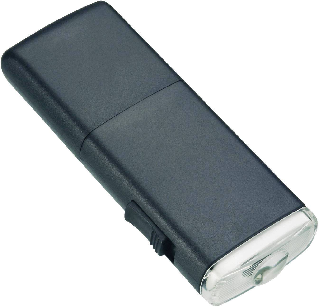 Black plastic rectangular enclosure with rounded edges and a transparent section at one end.
