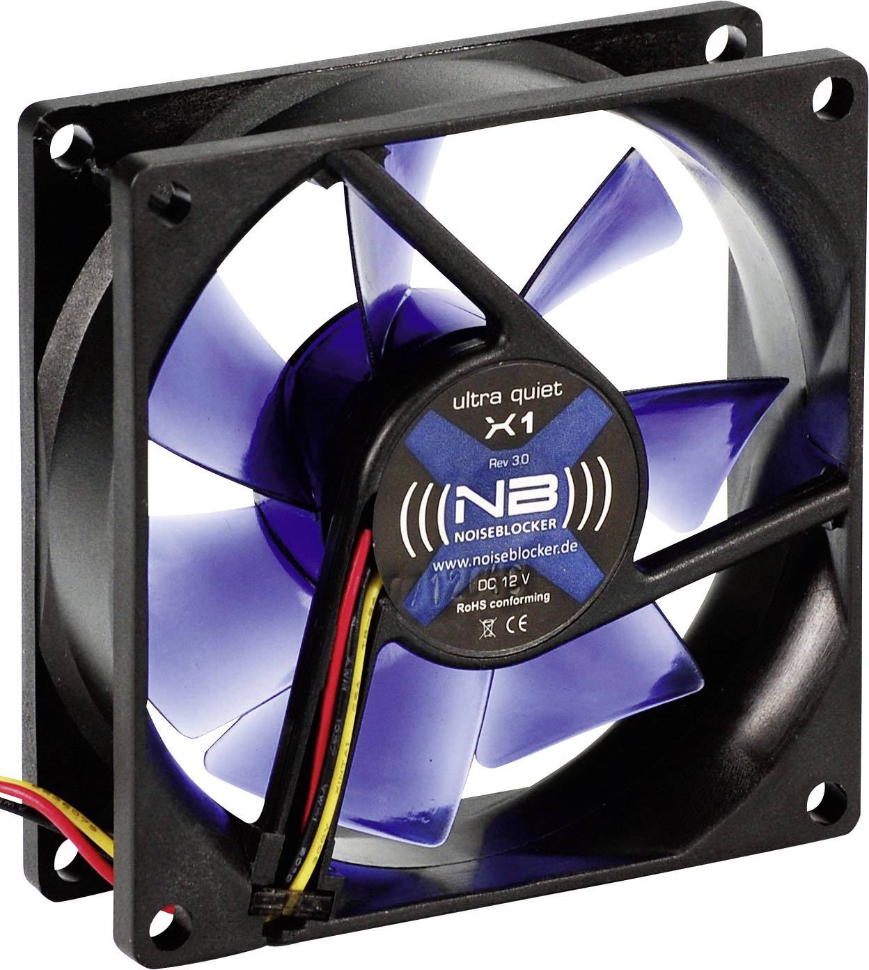 NoiseBlocker BlackSilent X1 PC fan (W x H x D) 80 x 80 x 25 mm