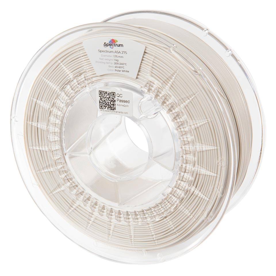 Spectrum Filaments 80307 ASA 275 POLAR WHITE Filament ASA shatter-proof, weatherproof, UV-resistant 1.75 mm 1000 g Polar white