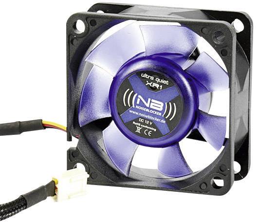 NoiseBlocker BlackSilent XR1 PC fan Black, Blue (transparent) (W x H x D) 60 x 60 x 25 mm