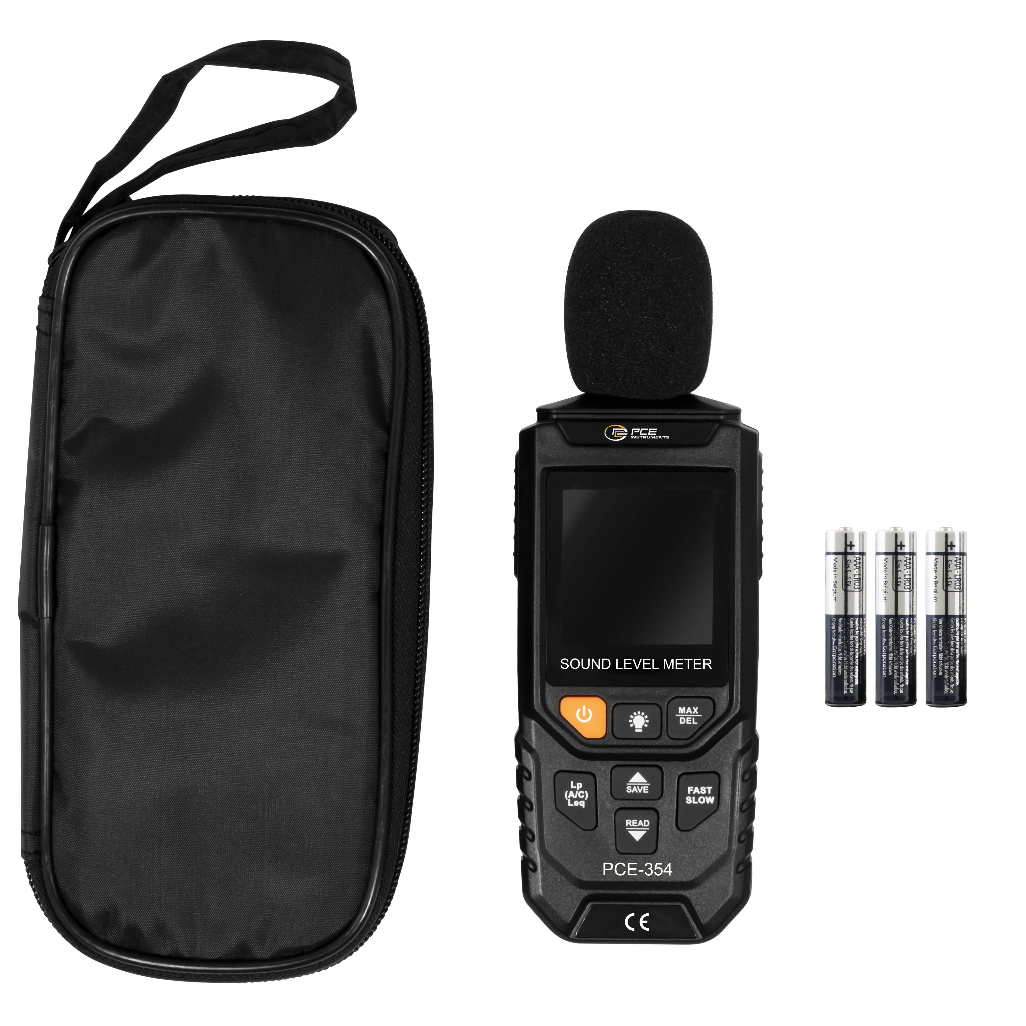 PCE Instruments Sound Level Meter PCE-|30...130 db |20...12500 Hz |Leq |Lap |LCP |Frequency Rating |Class 2