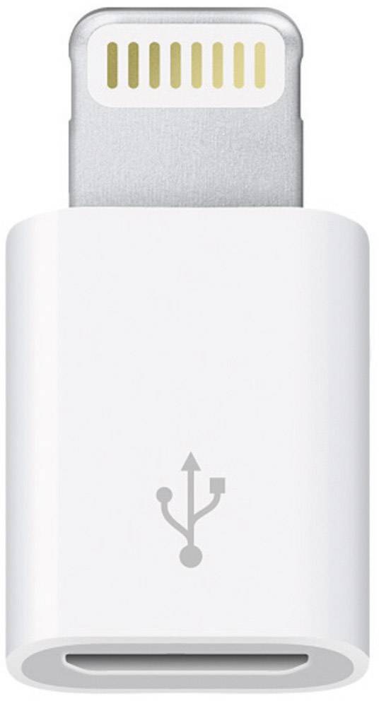 Apple iPad/iPhone/iPod Adapter [1x Apple Dock lightning plug - 1x USB 2.0 port Micro B] White