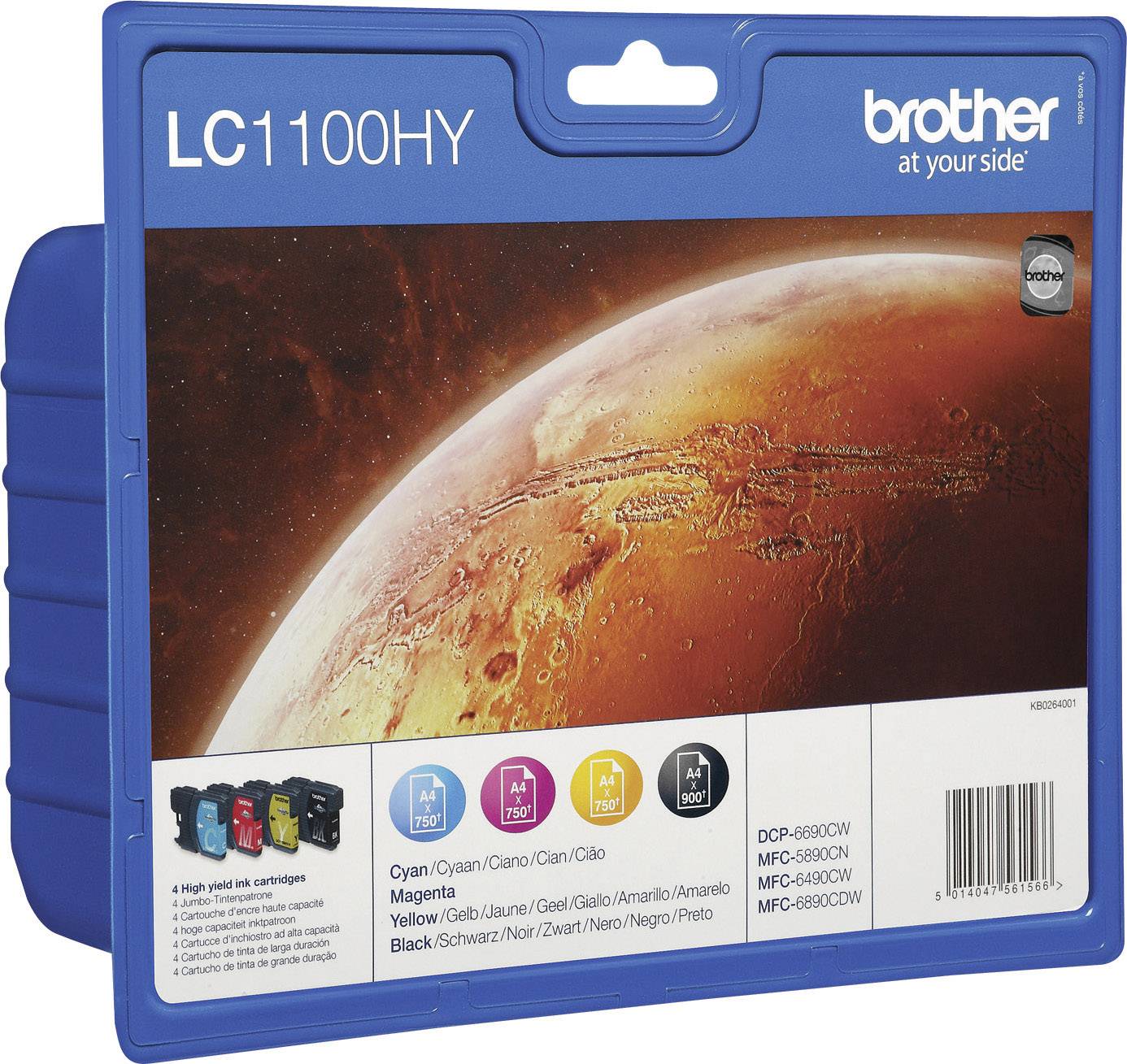 Brother Ink cartridge LC-1100HY Original Set Black, Cyan, Magenta, Yellow LC1100HYVALBPDR
