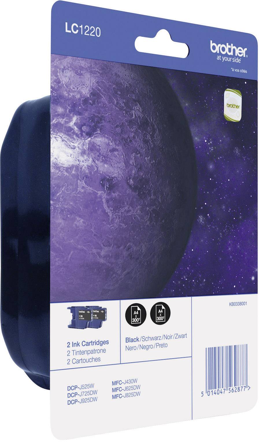 Brother Ink LC-1220BK Original Pack of 2 Black LC1220BKBP2DR