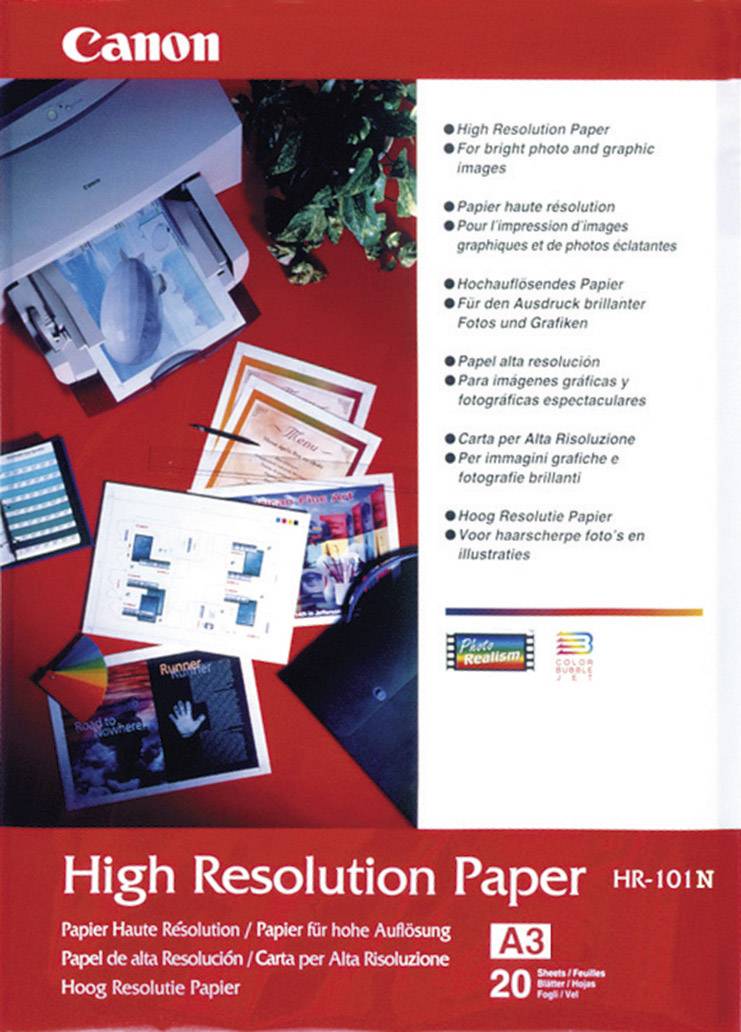 Canon High Resolution Paper HR-101 1033A006 Photo paper A3 106 g/m² 20 sheet Matt