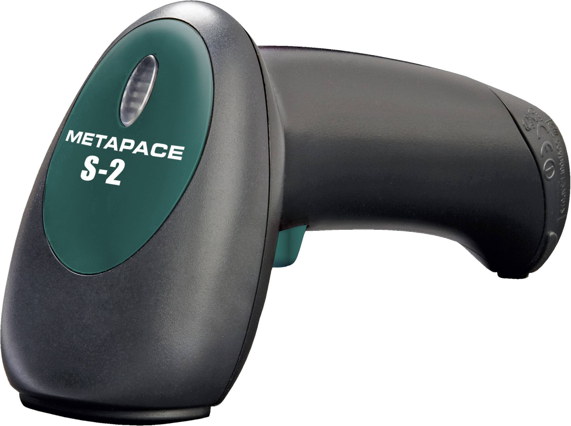 Metapace S-2 USB-Kit Barcode scanner Bluetooth® 1D Imager Black Hand-held USB, Bluetooth
