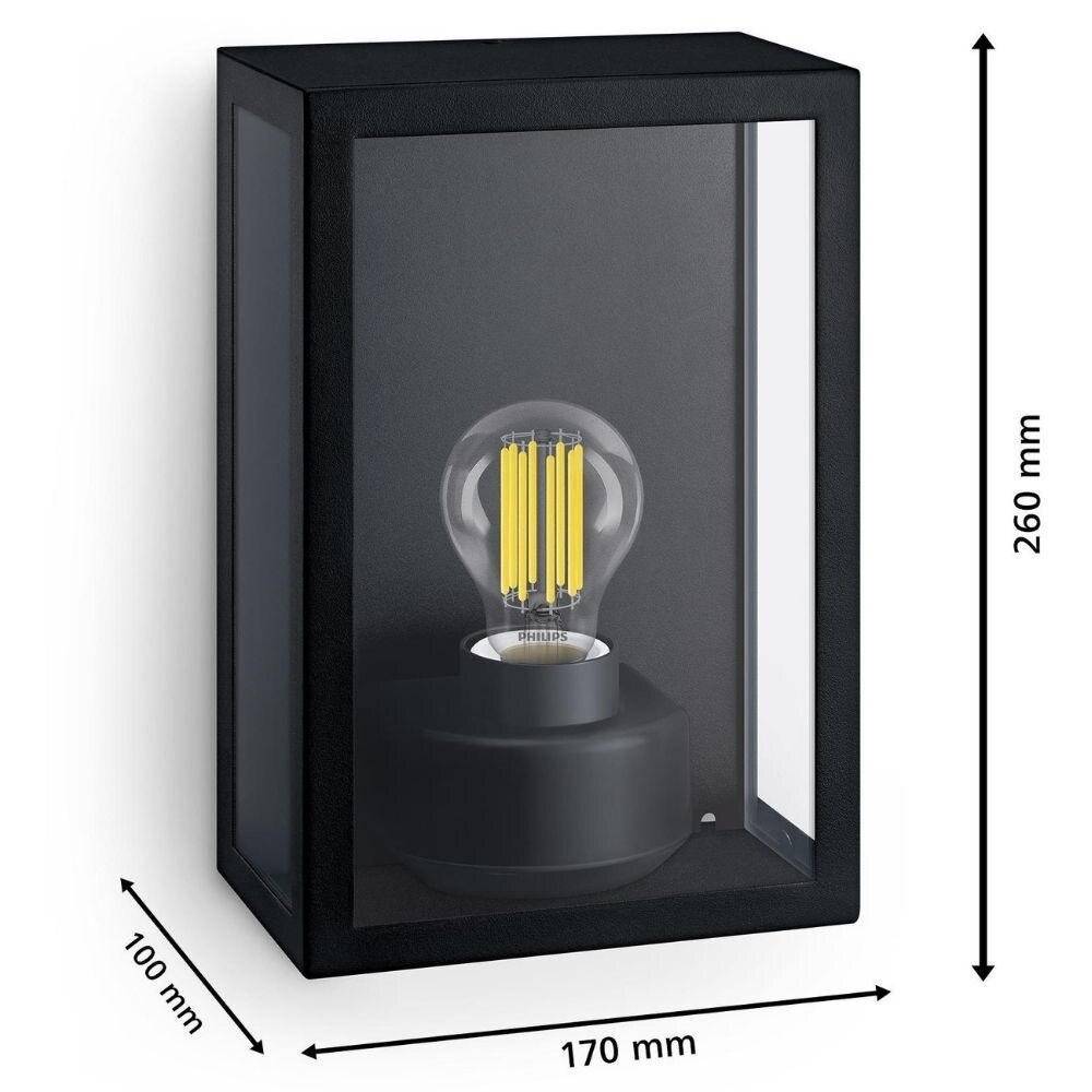 Philips LED Alzor 8720169266414 Outdoor wall light E-27 Black