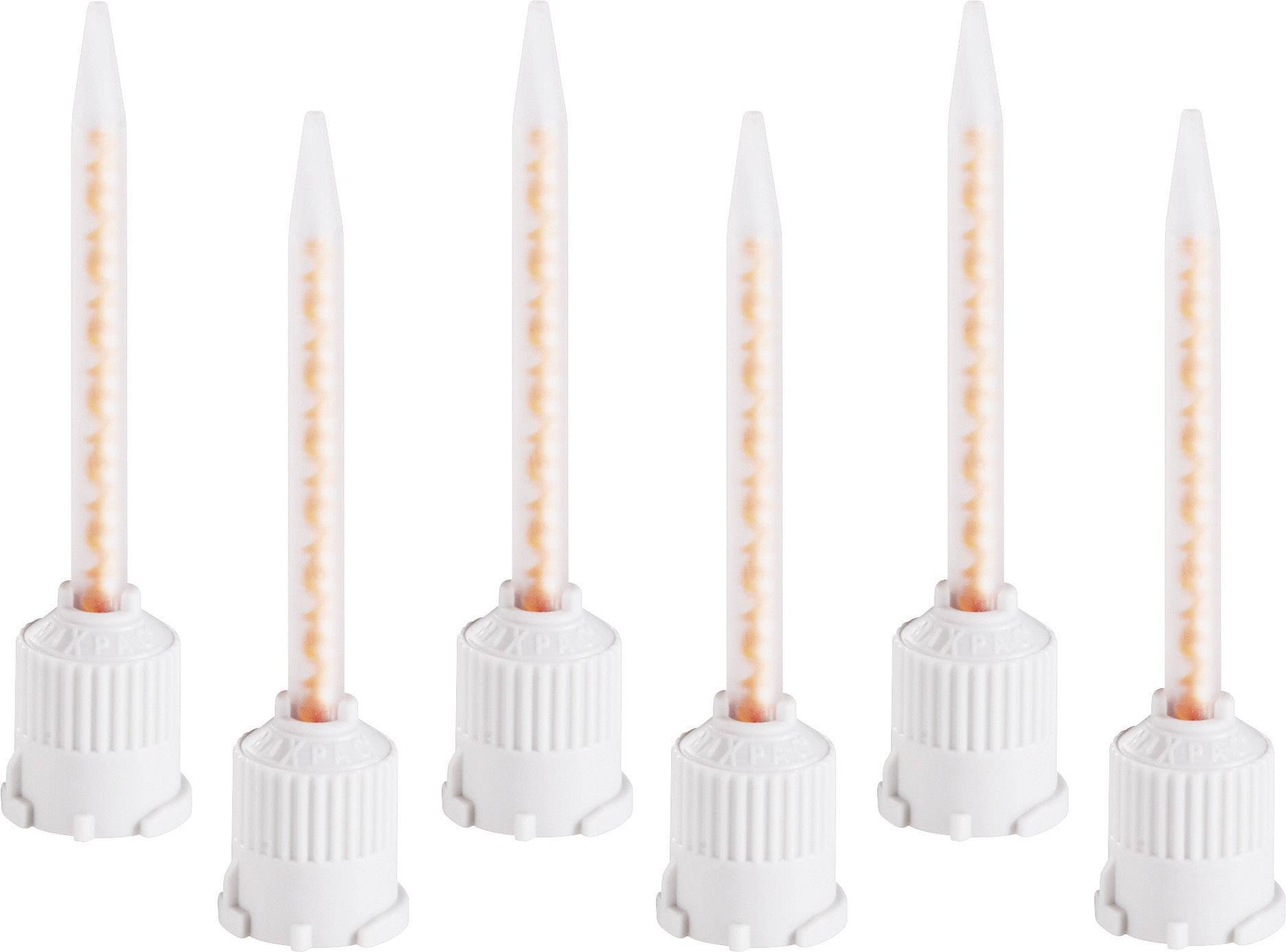 Six white, decorative LED candles with flickering, orange-coloured light. They stand upright side by side on a white background.