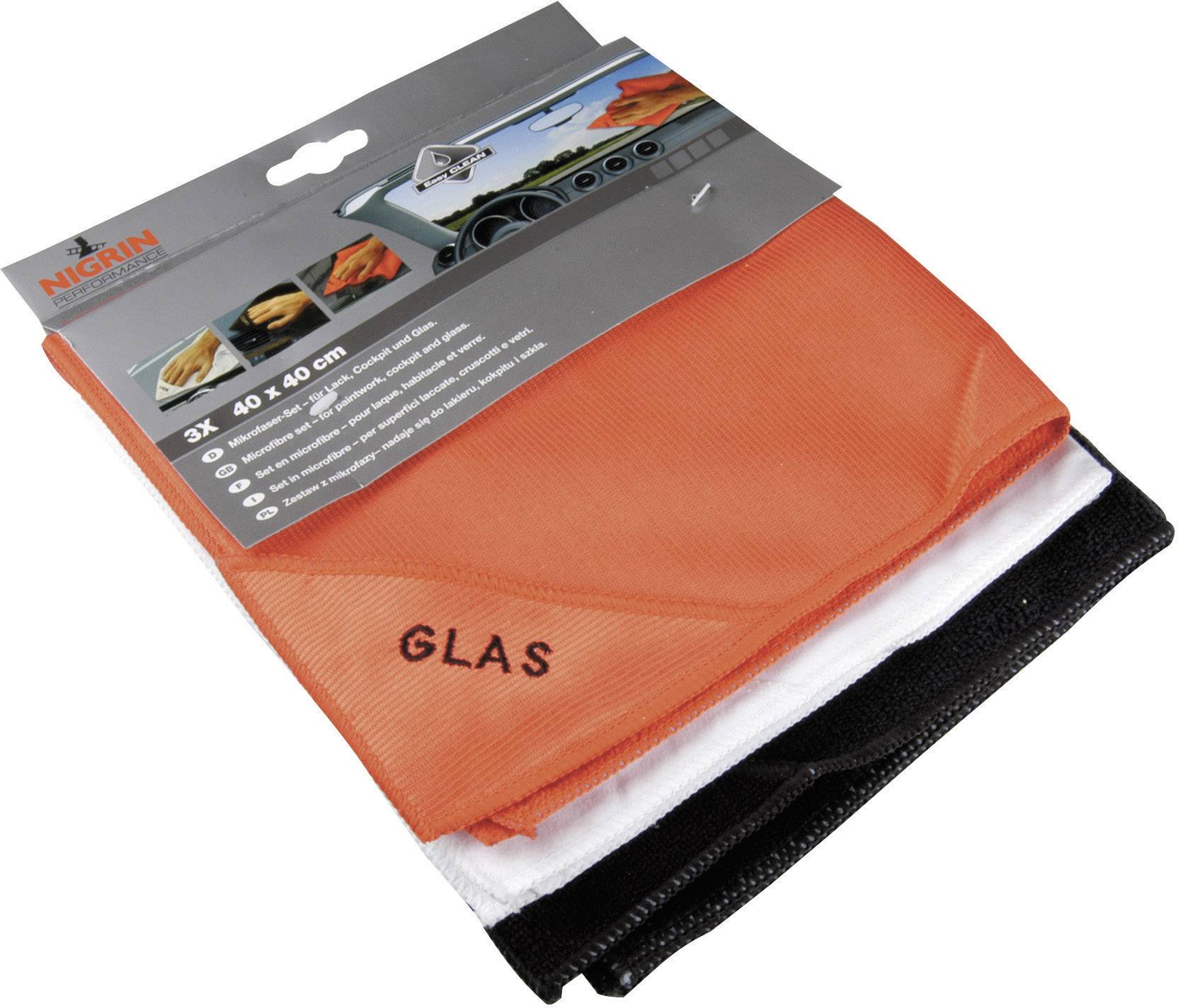 NIGRIN 71111 Microfibre cloth 3 pc(s) (L x W) 40 cm x 40 cm