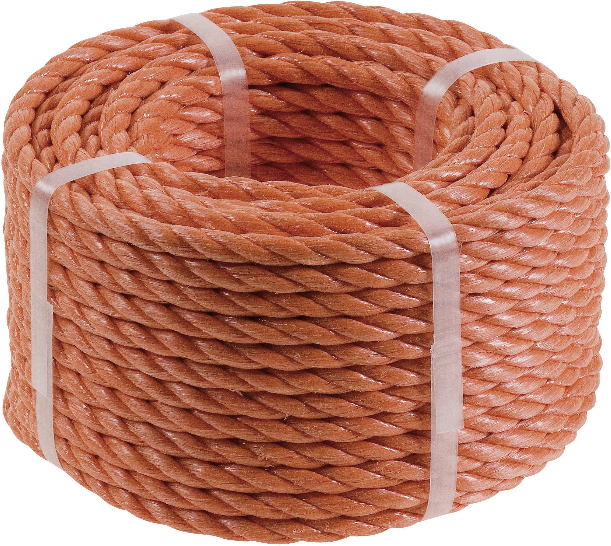 Polypropylene rope (Ø x L) 4 mm x 20 m kwb 9826-42 Orange