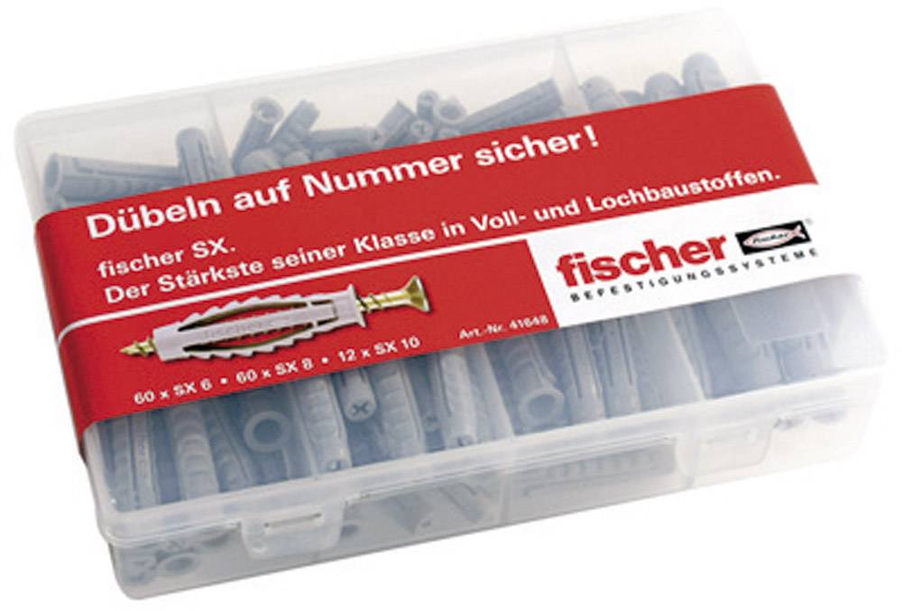Fischer Meister-Box SX Assorted dowels 41648 132 Parts