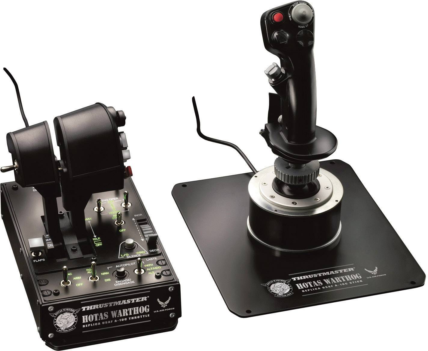 Thrustmaster Hotas Warthog Flight sim joystick USB PC Black