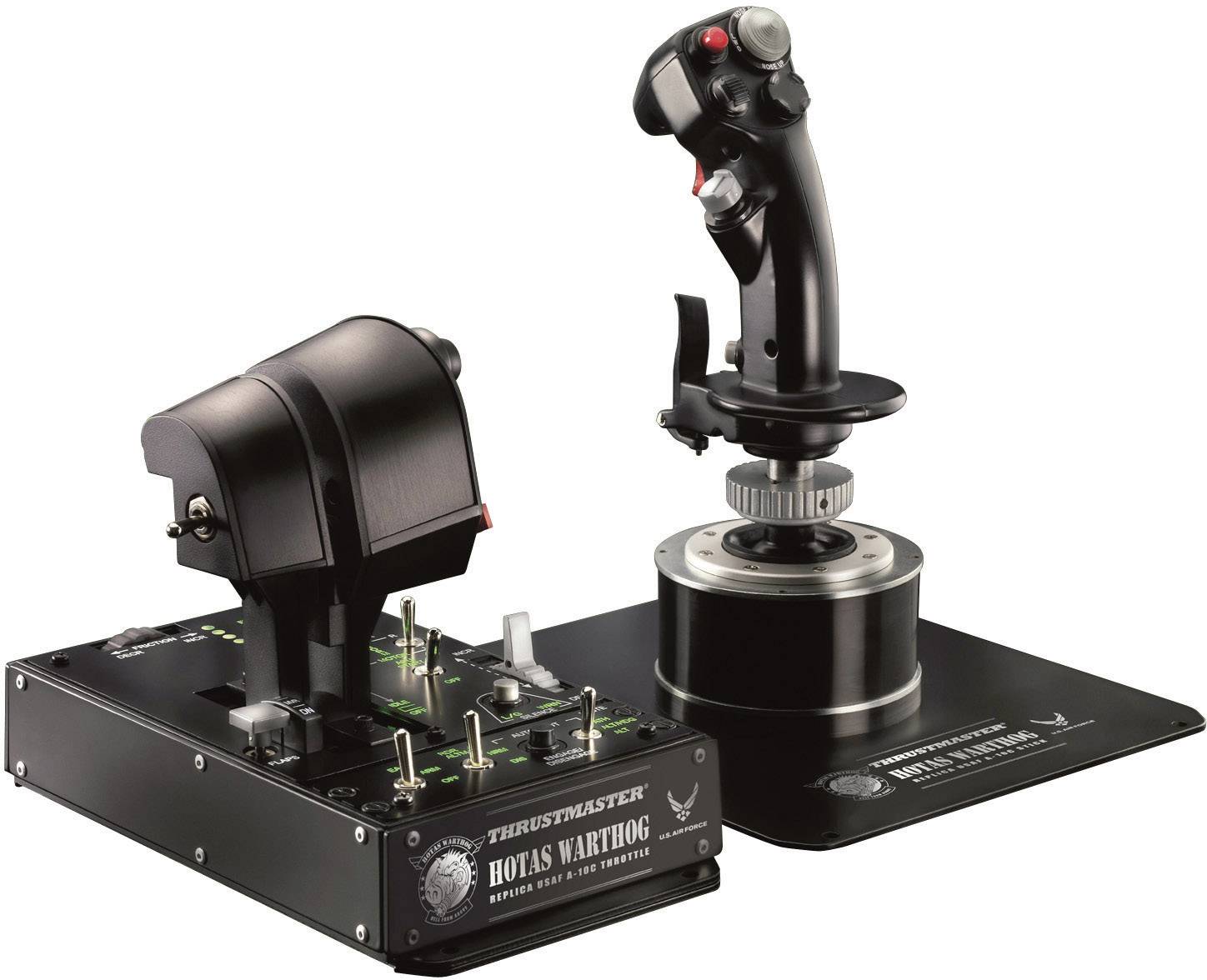 'Thrustmaster HOTAS Warthog' Joystick and Throttle for Flight Simulations, with Metal Construction and Multiple Switches.