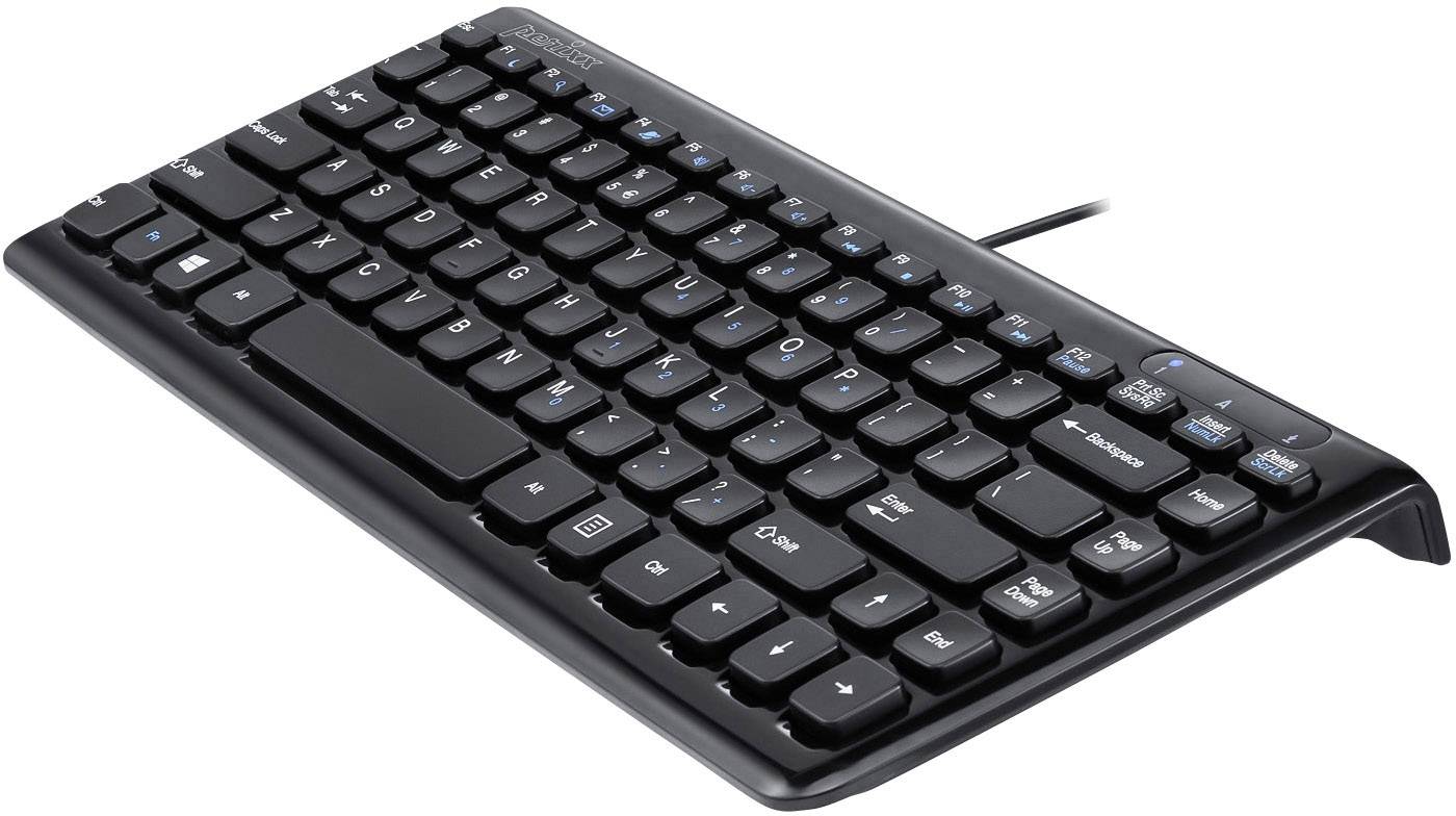 Perixx Periboard-407 USB Keyboard German, QWERTZ Black