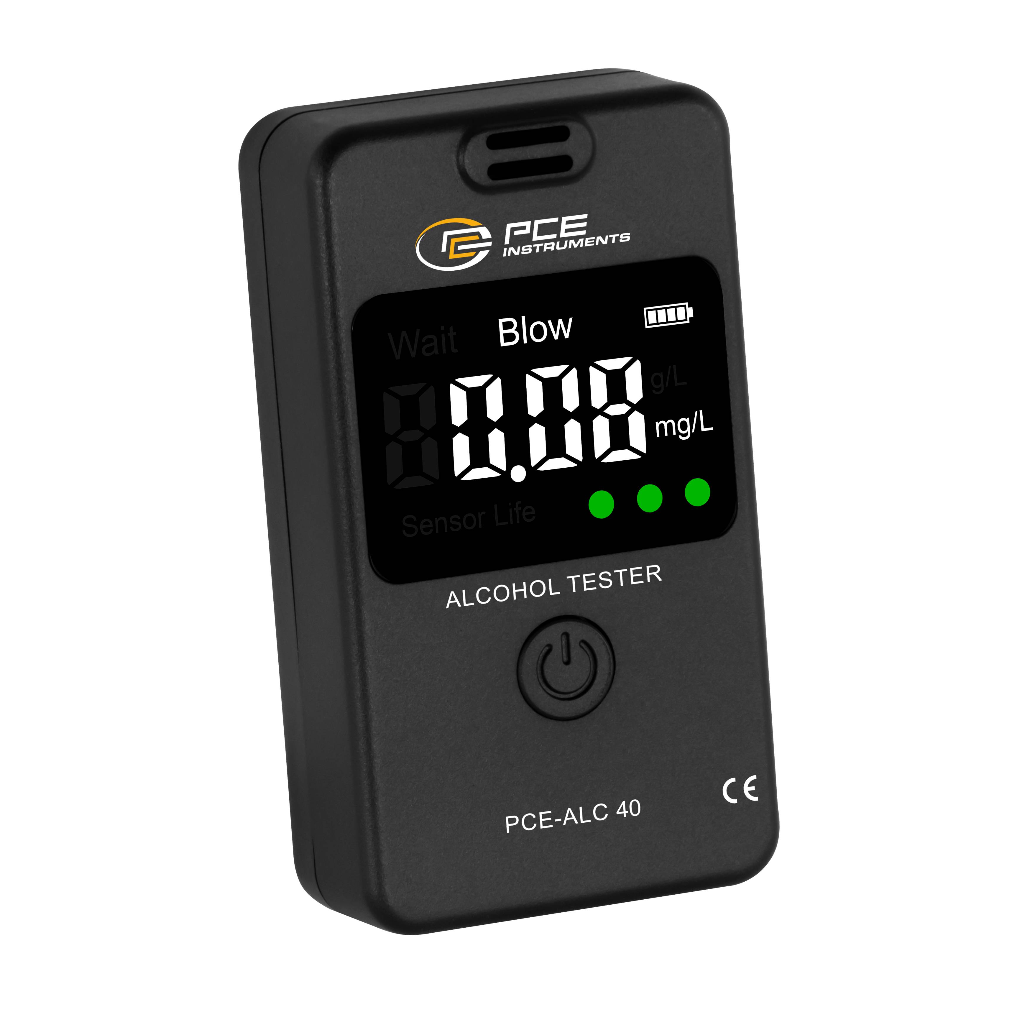 PCE Instruments PCE-ALC 40 Breathalyser Incl. display, Selectable SI units