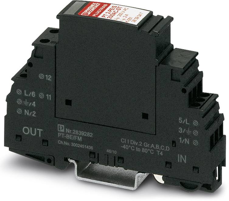 Phoenix Contact 2817958 PT 2+1-S-48DC/FM Surge arrester 10-piece set Surge protection for: Switchboards 0.5 kA 10 pc(s)