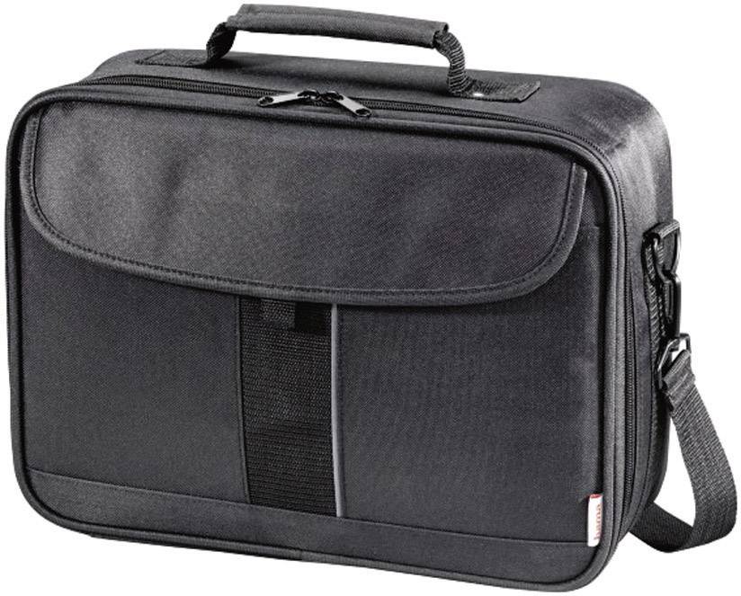 A black laptop bag with shoulder strap and carry handle, ideal for safely transporting laptops.