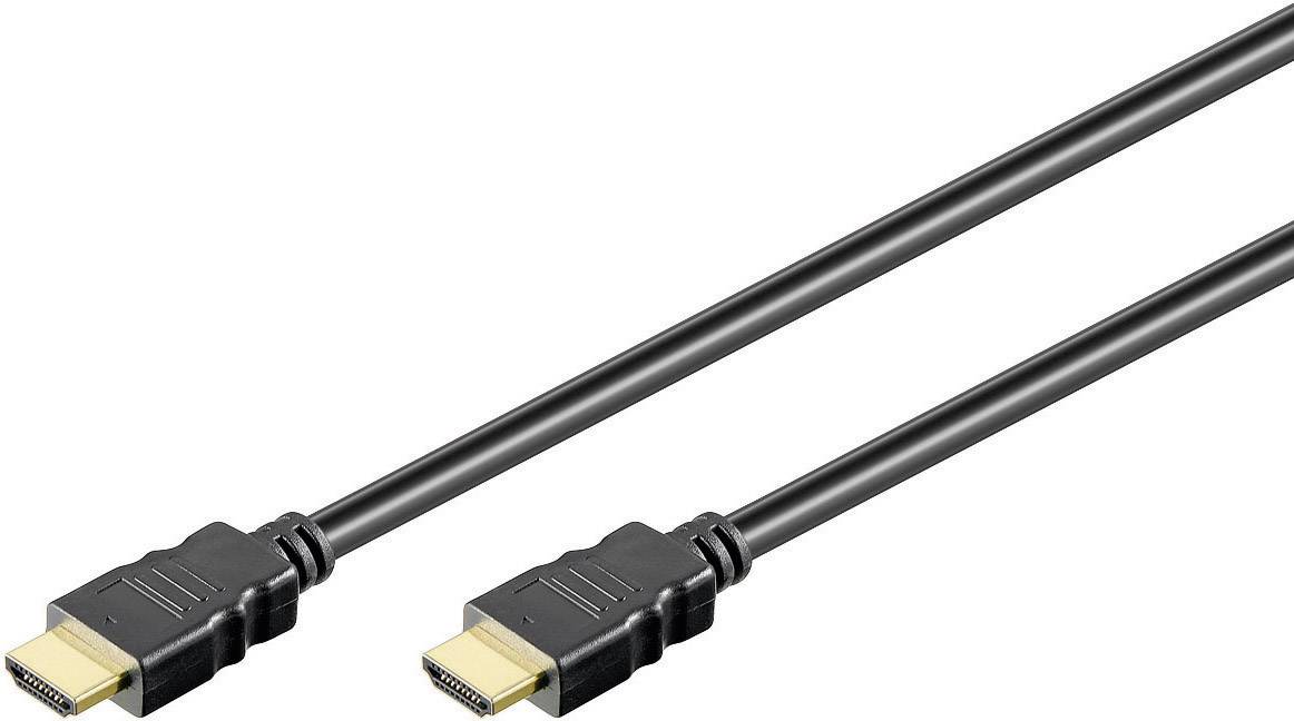 Goobay HDMI Cable 3.00 m Audio Return Channel, gold plated connectors, Ultra HD HDMI Black [1x HDMI plug - 1x HDMI plug]