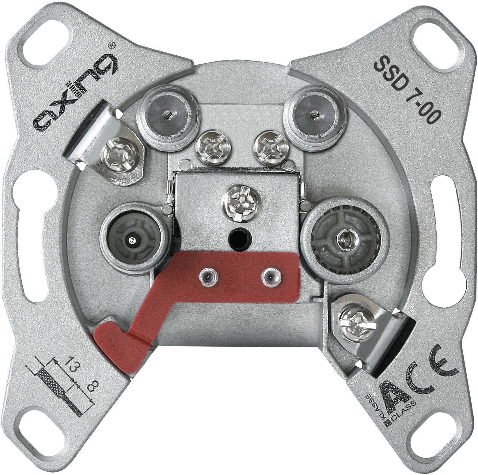 Axing SSD 7-00 Antenna socket TV, FM, SAT, Twin Flush mount Terminated