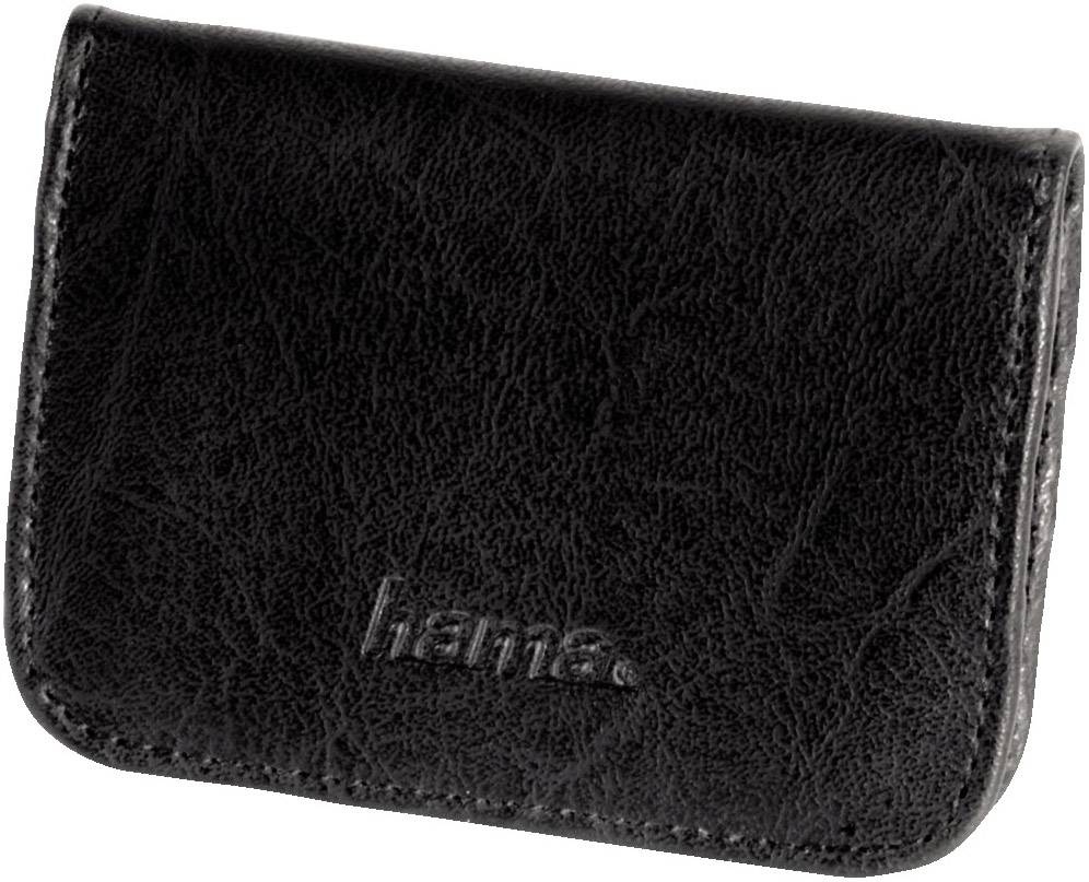 A black leather case with the 'hama' inscription on the front. The case is rectangular with rounded corners.