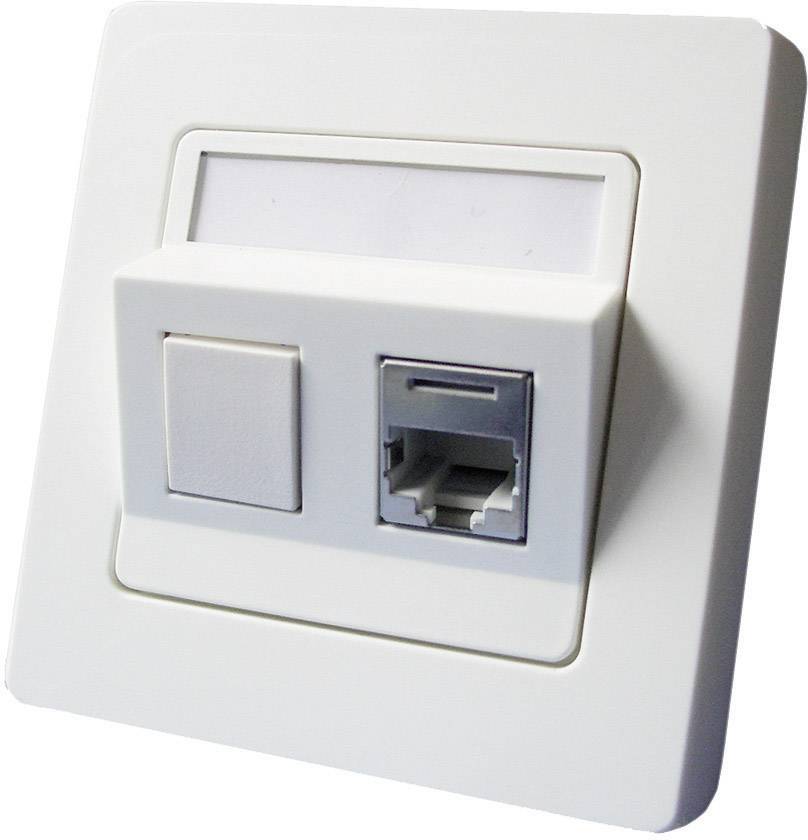 Setec 604659 Network outlet Flush mount Insert with main panel and frame CAT 6 2 ports Pure white