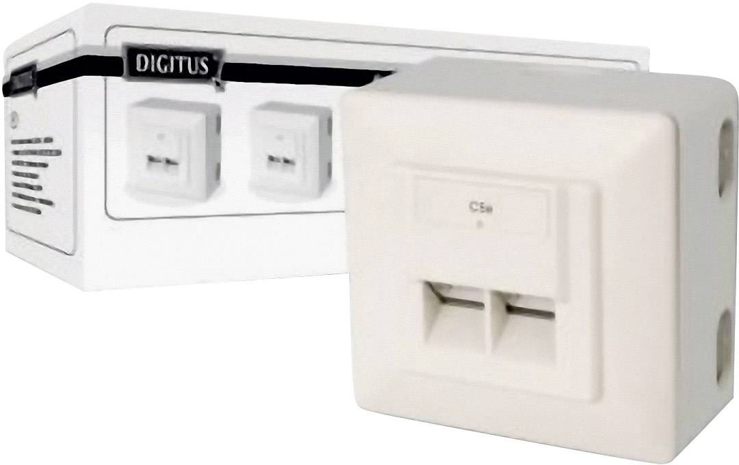 Digitus Network outlet Surface-mount CAT 5e 2 ports Pure white