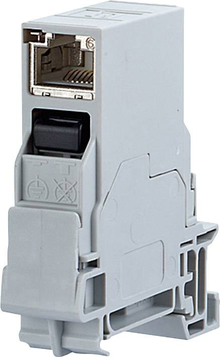 Metz Connect 1401206113KE Network outlet DIN rail CAT 6 Light grey