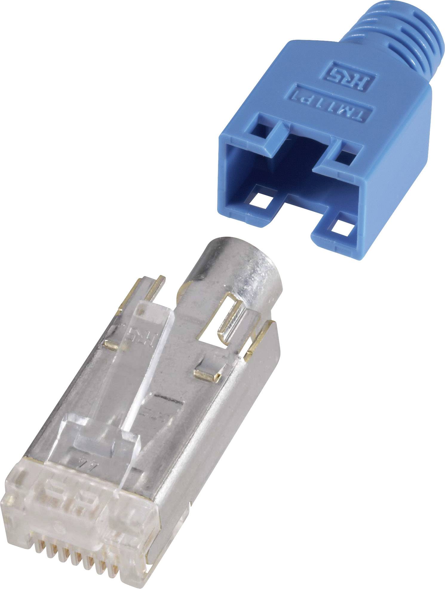 Hirose Electronic RJ45 Shielded Network Connector,CAT 5e, Blue 8P8C RJ45 Plug, straight Blue