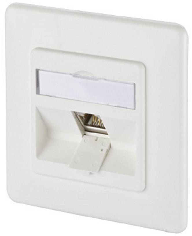Metz Connect 1309111002-E Network outlet Flush mount Insert with main panel and frame CAT 6A 1 port Pure white